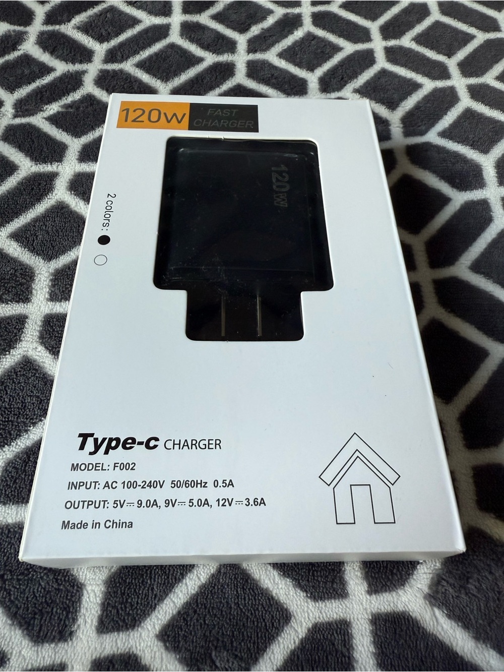 120W Black Type-C Fast Charger - F002